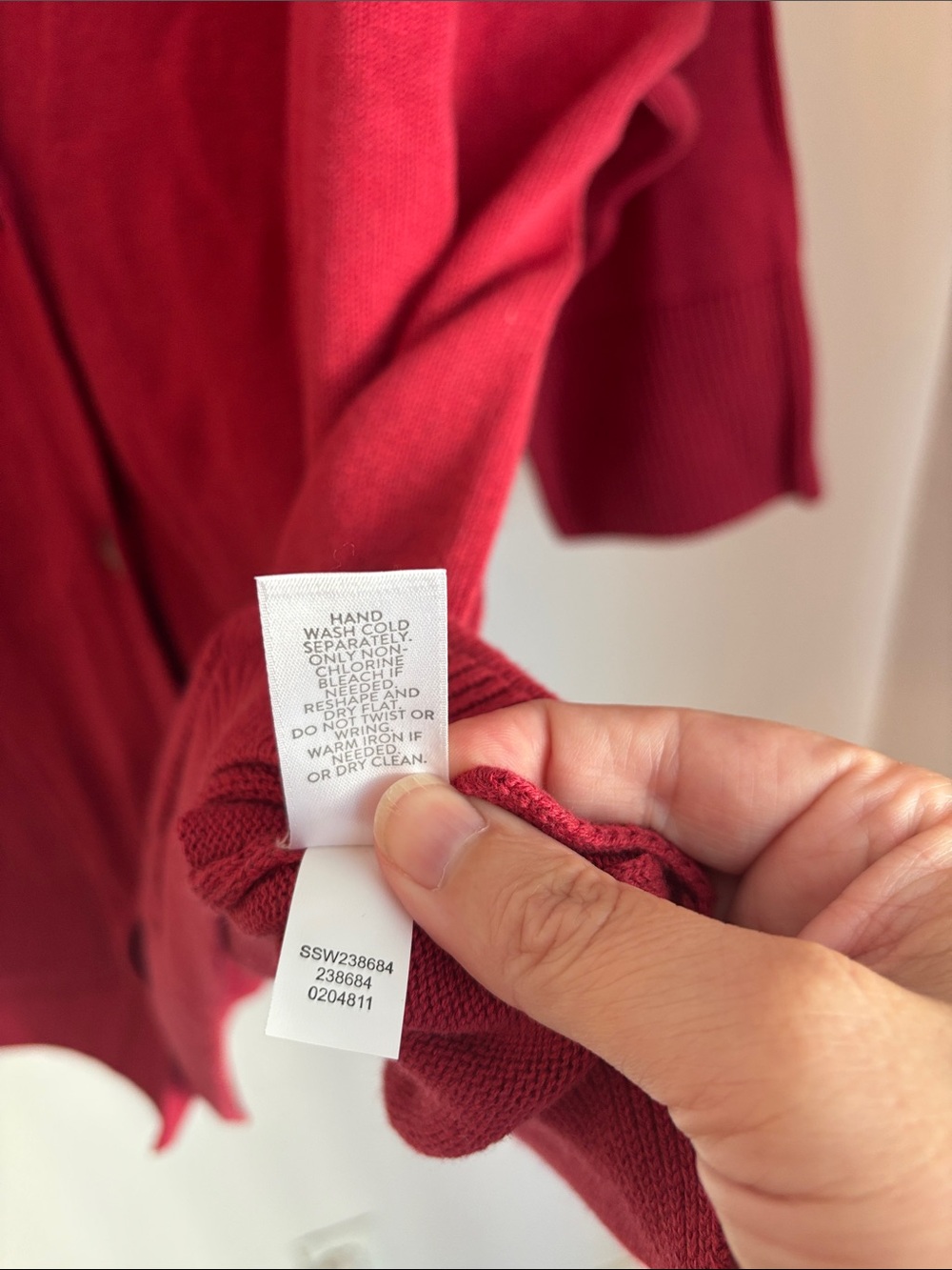 J. Jill women Crimson-Red Button front Cardigan short sleeve sweater Pockets 2XL - Picture 7 of 10